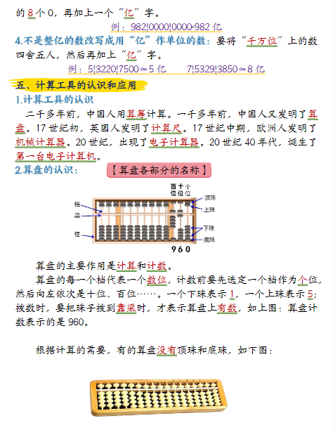 四年级上册数学重点知识点归纳期末整理-教学网