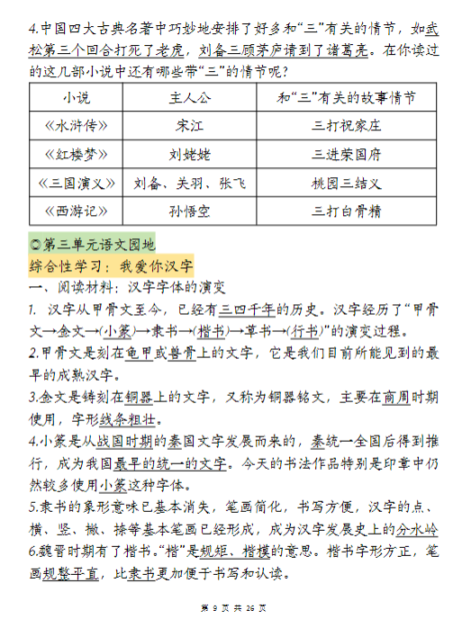 五（下）语文语文园地汇总-教学网