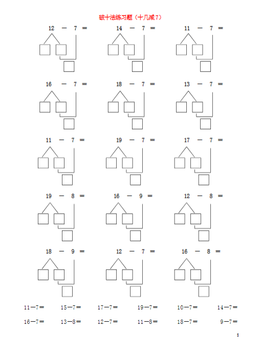 【凑十法 破十法】一年级凑十法 破十法-教学网