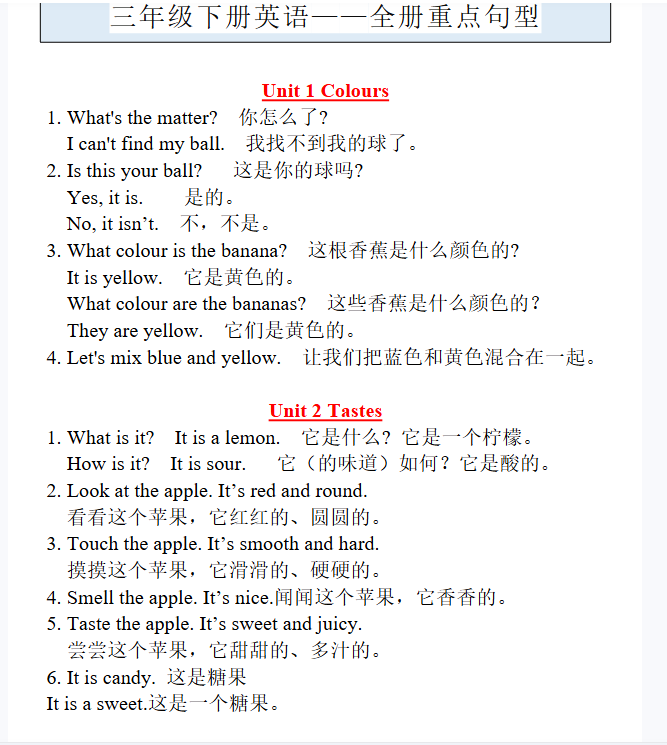 4份！全册重点最新整理持续更新版-高清完整-教学网