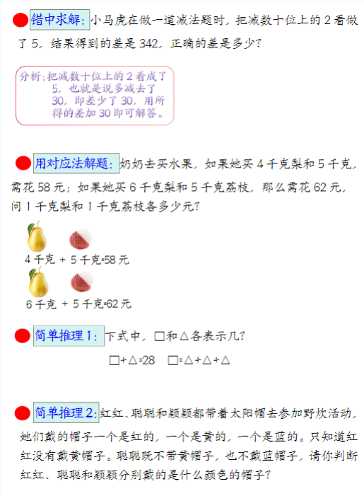 【精品】《三下数学应用题母题【期末常考易错思维应用题专项】》（空白+答案14页）-教学网
