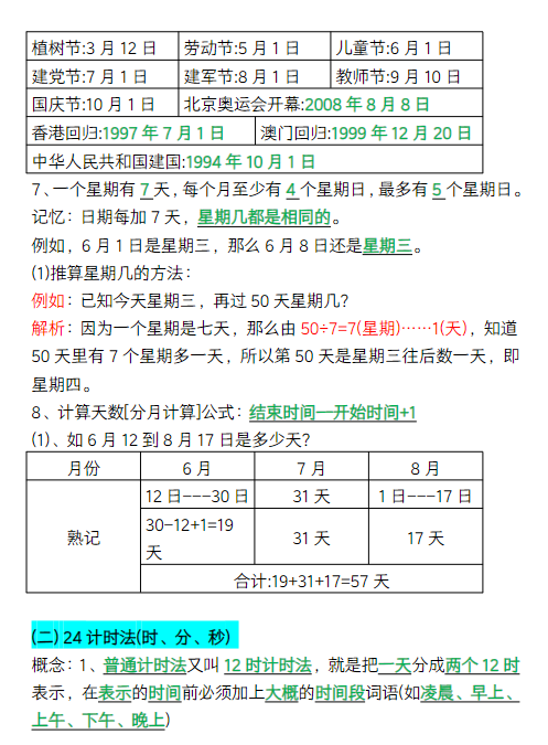 【精品】《三年级下册数学年月日知识点整理》-教学网