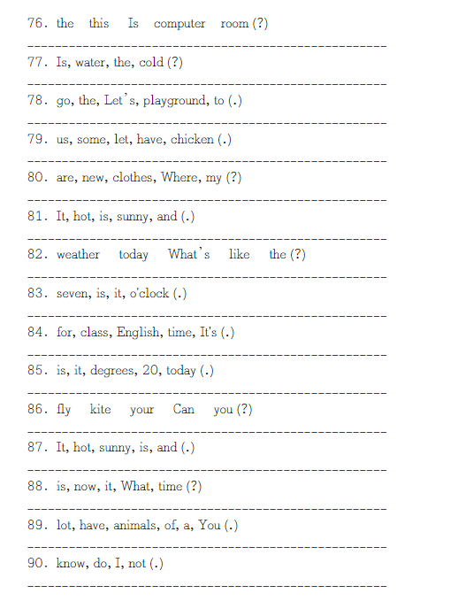 【四下英语期末易混易错点：连词成句（120）道】-教学网