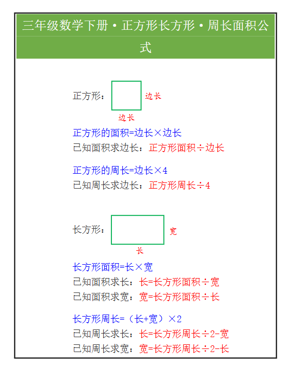 19份！正方形面积最新整理持续更新版-高清完整-教学网