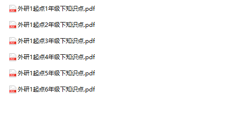 《起点知识点》1-6年级下册英语外研-教学网