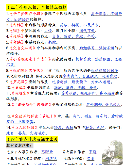 【2026春27页】四年级(下)语文 寒假预习知识点汇总-免费学习资料下载 - 开学吧