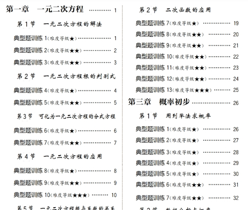 55页！九上数学计算题专项练习每日一练-教学网