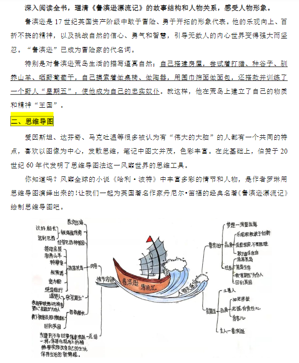 【精品】六下语文《鲁滨逊漂流记》阅读指导及练习-教学网