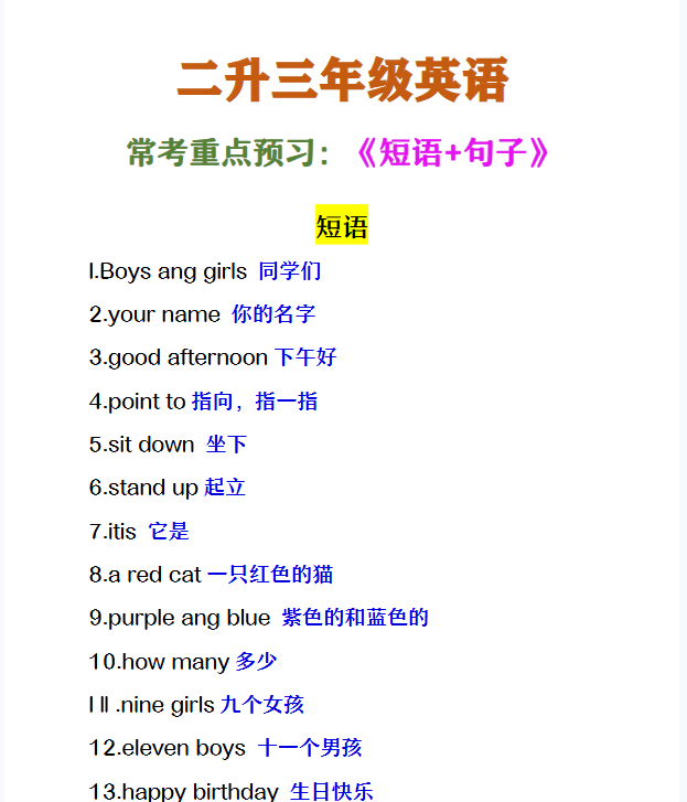 59份！短语最新整理持续更新版-高清完整-教学网