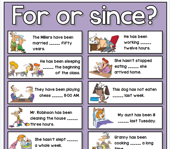 for since区分【完整可直接打印】24套语法练习纸全套-教学网