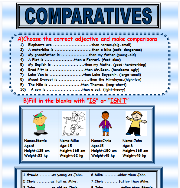 comparatives 1【完整可直接打印】语法作业纸63套-教学网