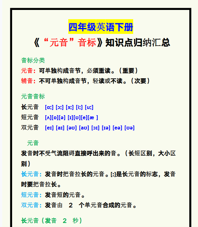 1份！元音最新整理持续更新版-高清完整-教学网