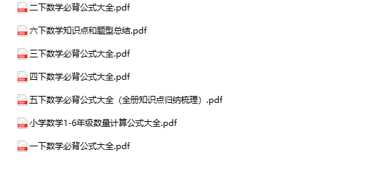 《数学必背知识点总结》1-6年级下册-教学网