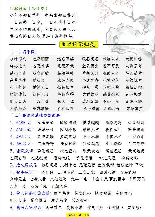 【精品】四年级语文下册寒假预习课本必背内容、古诗词-教学网