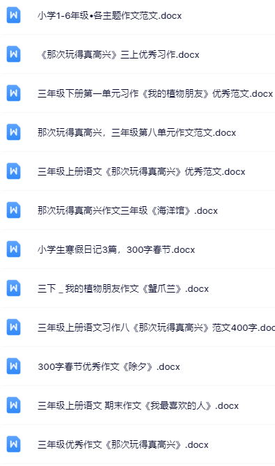 小学三年级精品作文全套资料打包整理版-教学网