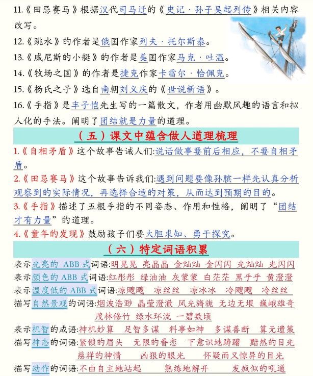 【精品】《五年级下册语文必背知识汇总》-教学网