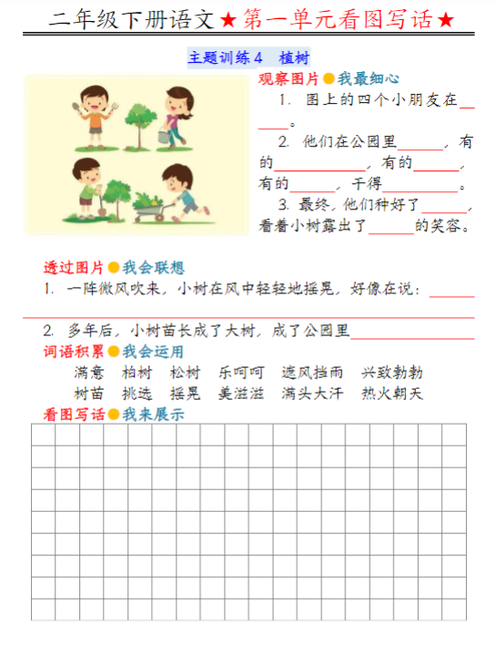 【精品】二年级下册语文《看图写话》-教学网