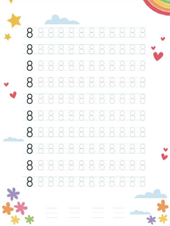 幼小衔接数字描红可打印-教学网