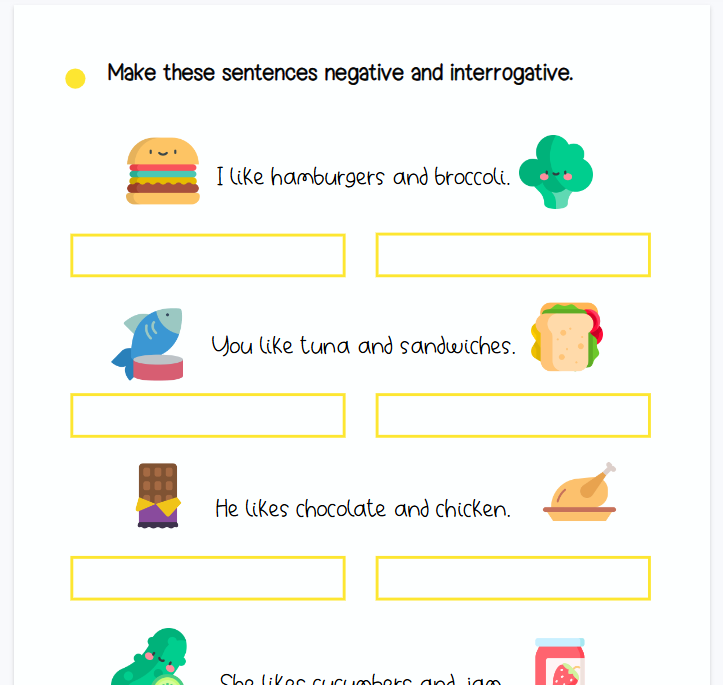 变否定疑问句【完整可直接打印】24套语法练习纸全套-教学网