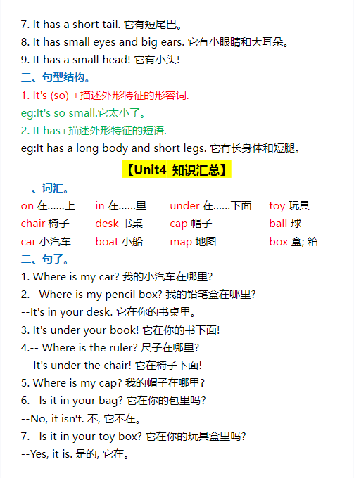 【精品】三年级下册《英语寒假预习1-6单元知识点》-教学网