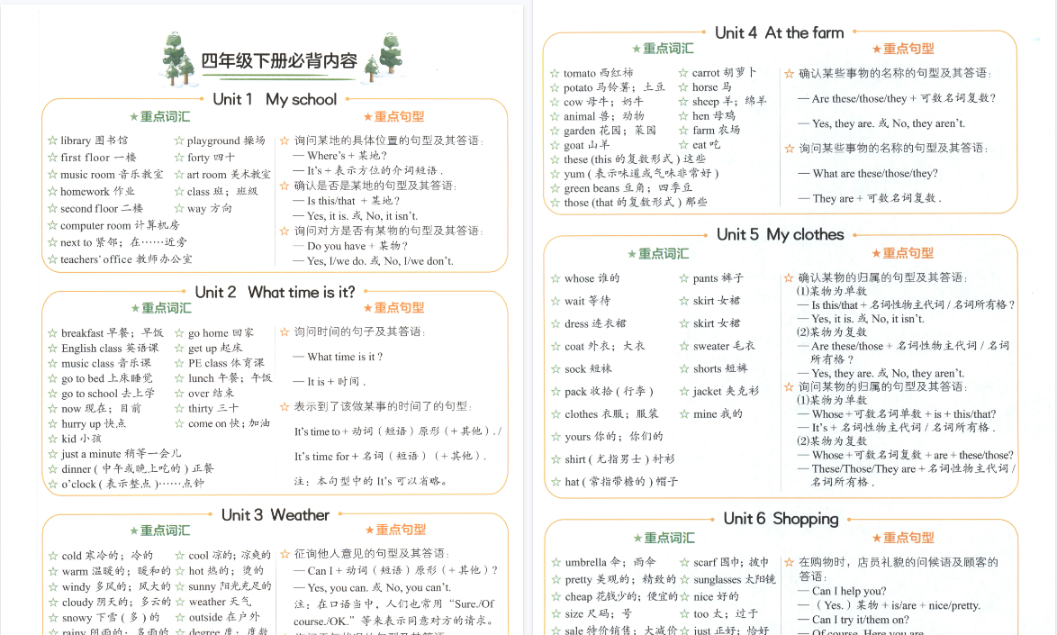 【2026春5套资料打包】四年级下册英语精品资料高清无水印-免费学习资料下载 - 开学吧