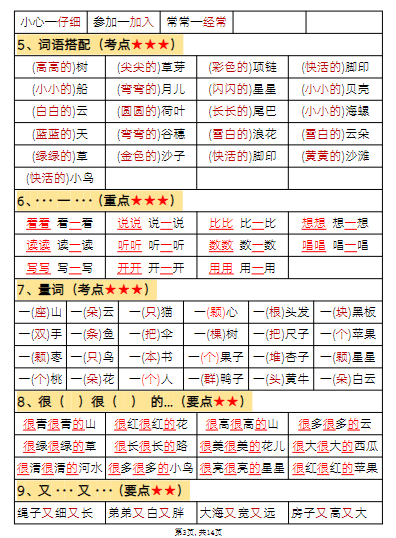 【一上】语文期末必背汇总-教学网