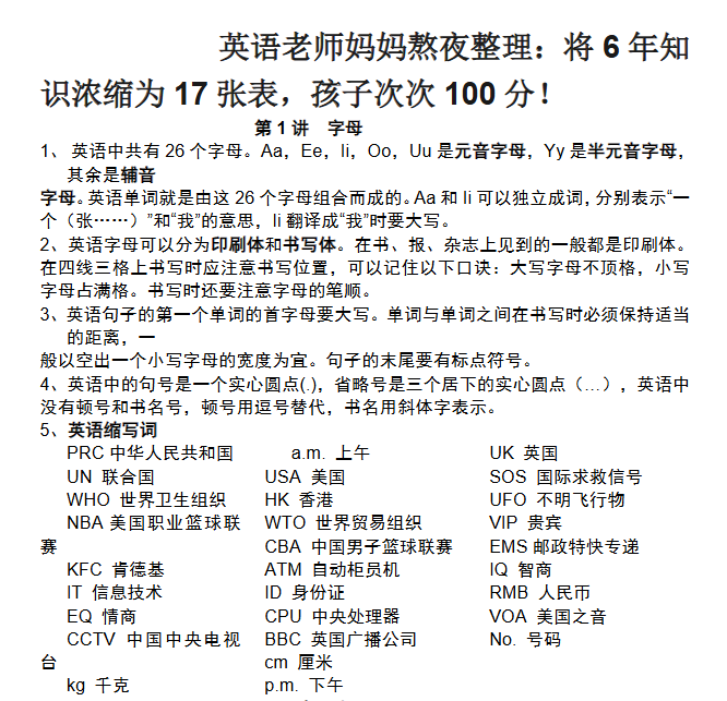 【17页新版】小升初复习：小学英语语法大全-经典全面【高清完整版】-教学网