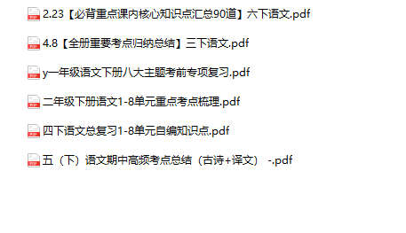 《重点知识总结》1-6年级下册语文-教学网