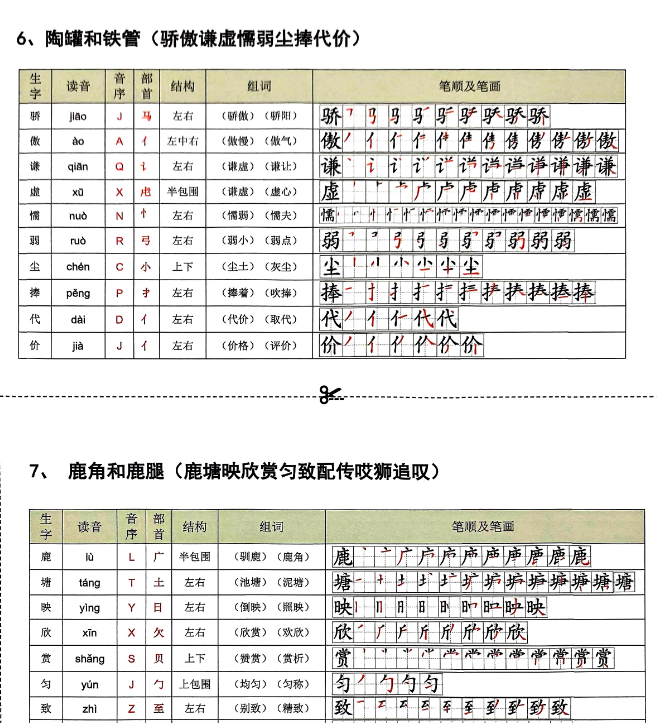 【精品】三年级语文下册《生字表》-教学网