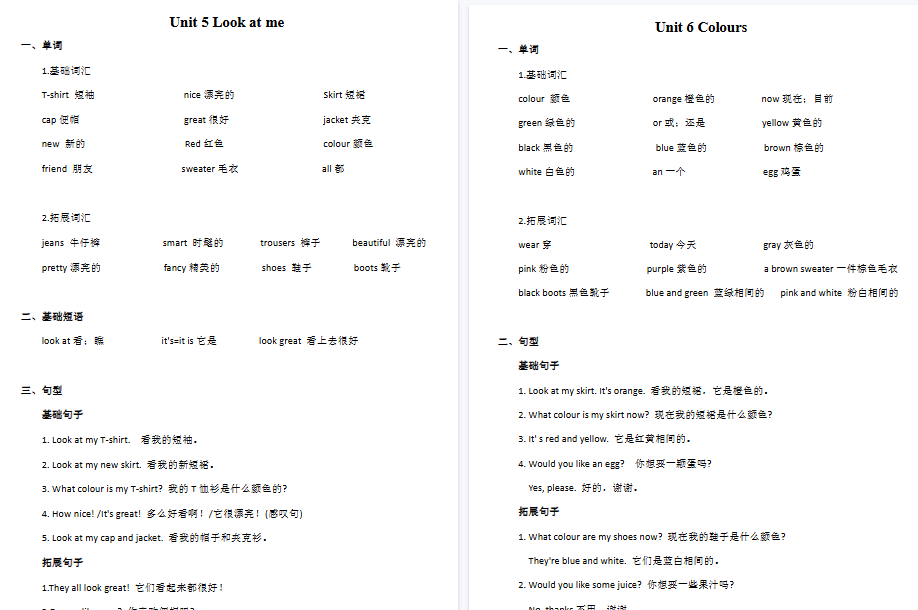 【8页高清完整版】译林版三年级上册知识点梳理-免费学习资料下载 - 开学吧