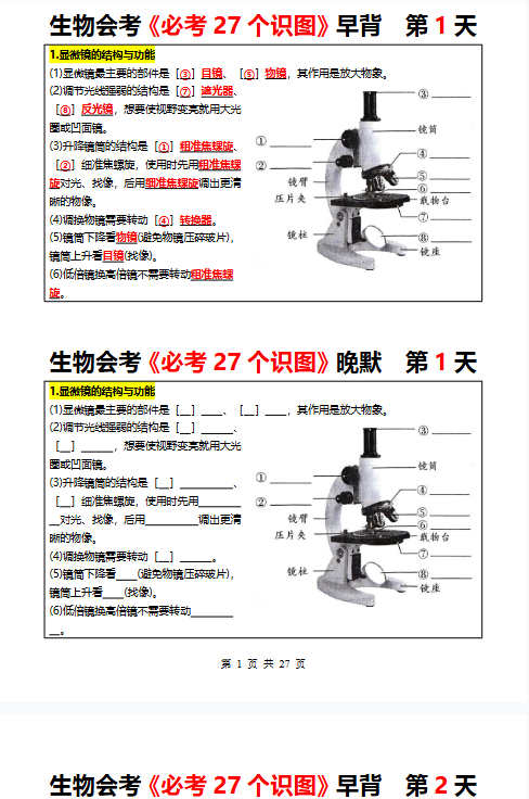 【24版初中生物会考精品小纸条】【高清无水印版本】-教学网